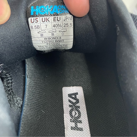 Hoka One One Bondi 8 Women’s Size 8.5B Black White Running Shoes Gym Sneakers - Picture 15 of 15
